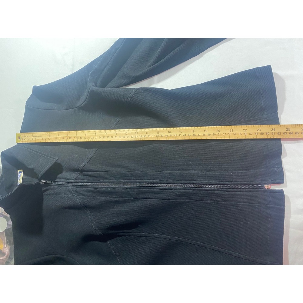 Gotcha Covered Blazer Women S Black Excellent Zip Front Ribbed Knit Jacket - Picture 7 of 9